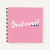 Bridesmaid Wedding Calligraphy Gäestbook Notizblock (Vorderseite)