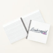 Bridesmaid Wedding Calligraphy Gäestbook Notizblock (Innenseite)