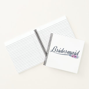 Bridesmaid Wedding Calligraphy Gäestbook Notizblock