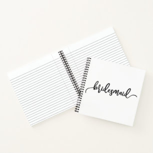 Bridesmaid Wedding Calligraphy Gäestbook Notizblock