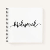 Bridesmaid Wedding Calligraphy Gäestbook Notizblock (Vorderseite)
