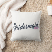 Bridesmaid Wedding Calligraphy | Kissen (Decke)