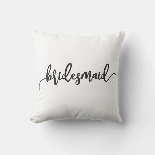 Bridesmaid Wedding Calligraphy | Kissen (Vorderseite)