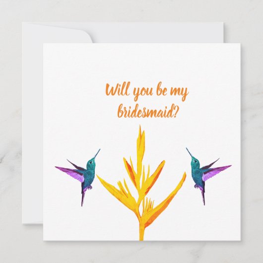 Bridesmaid Wedding Card Einladung (Vorderseite)
