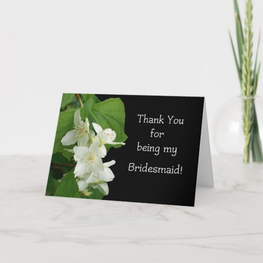 Bridesmaid Wedding Danke-Card Dankeskarte (Vorderseite)