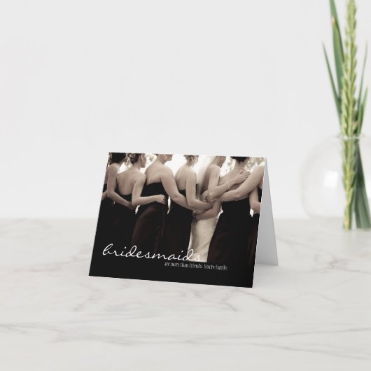 Bridesmaid Wedding Danke-Card Dankeskarte (Vorderseite)