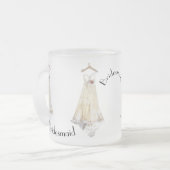 Bridesmaid Wedding Dress Gift Party Favor Mattglastasse (Vorderseite Links)