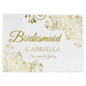 Bridesmaid Wedding Gift Bag - Große Große Geschenktüte (Rückseite)