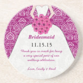 Bridesmaid Wedding Gown Untersetzer (Vorne)