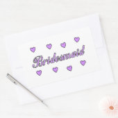 Bridesmaid Wedding Hearts Rechteckiger Aufkleber (Umschlag)