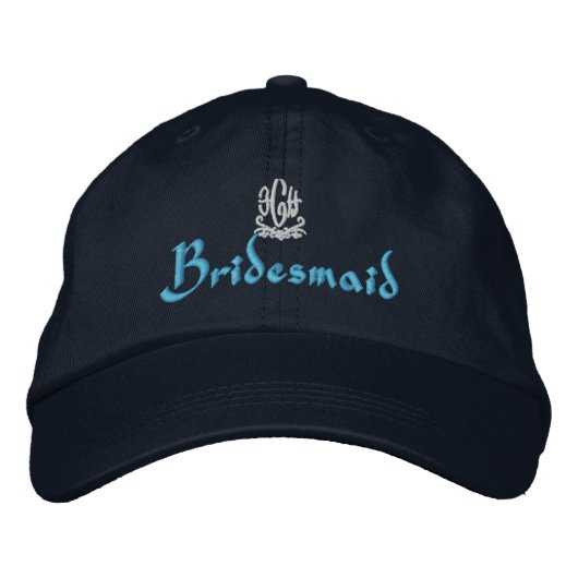 Bridesmaid Wedding I Navy Bestickte Baseballkappe (Vorderseite)