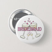 Bridesmaid Wedding ID Button (Vorne & Hinten)