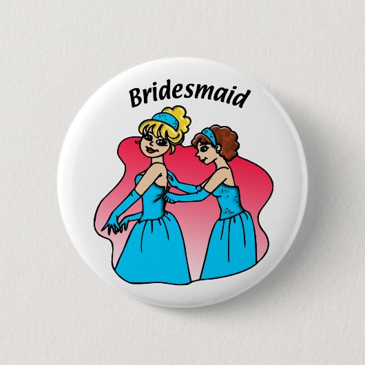 Bridesmaid Wedding ID Button (Vorderseite)