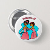 Bridesmaid Wedding ID Button (Vorne & Hinten)