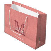 Bridesmaid Wedding Monogram Modern Große Geschenktüte (Vorderseite Schrägansicht)