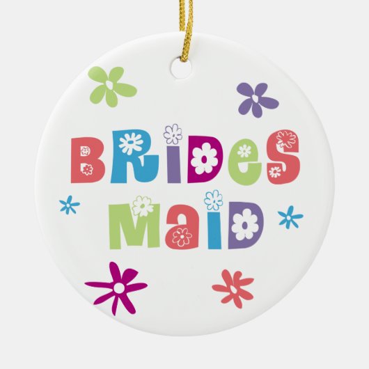 Bridesmaid Wedding Party Keramikornament (Vorne)
