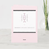 Bridesmaid Wedding Schöne rosa Rosen und Herzen Karte (Rückseite)