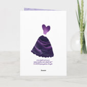 BRIDESMAID Wedding Vielen Dank - LILA Gown S341 Dankeskarte (Rückseite)