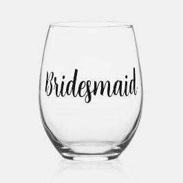 Bridesmaid Wedding Weinglas Ohne Stiel