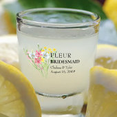 Bridesmaid Wildblume Meadow Wedding Custom Schnapsglas