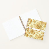 Bridesmaid Yellow Sunflower Floral Square Notebook Notizblock (Innenseite)