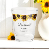 Bridesmaid Yellow Wedding Sonnenblume Schnapsglas