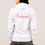 Bridesmaid Zip-up Hoodie<br><div class="desc">Mit Hochzeitsdatum/Jahr individuell anpassen. Ideal,  um den Tag Ihrer besonderen Braut zu tragen,  während Sie sich das Haar und das Make-up fertig machen,  oder einfach nur herumliegen,  während die Braut voll vorbereitet ist! Sehen Sie sich meine anderen Bräunungsoptionen für das Brautparty an.</div>