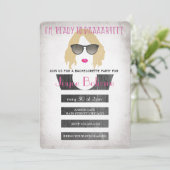 Bridesmaids bachelorette party invitation girls einladung (Stehend Vorderseite)