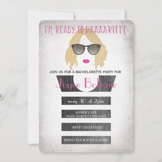 Bridesmaids bachelorette party invitation girls einladung (Vorderseite)