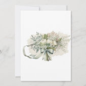 Bridesmaids Bouquet von Peonies Blume Luncheon Einladung (Rückseite)