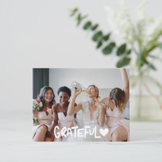 Bridesmaids Dankbares Foto Postkarte (Stehend Vorderseite)