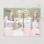 Bridesmaids Dankbares Foto Postkarte (Rückseite)