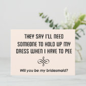 Bridesmaids Einladung Werden Sie meine Brautjungfr (Stehend Vorderseite)