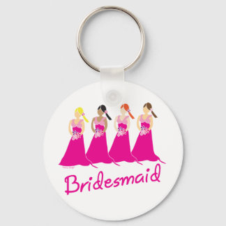 Bridesmaids favors pink gefühlt schlüsselanhänger