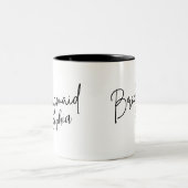 Bridesmaids Geschenke | Benutzerdefinierte schwarz Zweifarbige Tasse (Mittel)