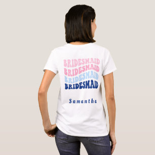 Bridesmaid's Junggeselinnen-Abschied Beach Back De T-Shirt