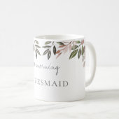 Bridesmaids Kaffeetasse, Hochzeitstag Kaffeetasse (VorderseiteRechts)