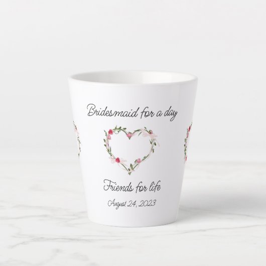 Bridesmaid's Latte Cup Milchtasse (Vorderseite)