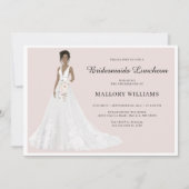 Bridesmaids Luncheon Bridal Gown Einladung (Vorderseite)