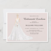 Bridesmaids Luncheon Bridal Gown Einladung (Vorderseite)