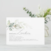 Bridesmaids Luncheon Dreamy Greenery Brautparty Einladung (Stehend Vorderseite)