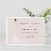 Bridesmaids Luncheon Fashion Bride Einladung (Stehend Vorderseite)