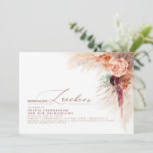 Bridesmaids Luncheon Pampas Grass Brautparty Einladung (Stehend Vorderseite)