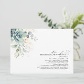 Bridesmaids Luncheon Succulents Brautparty Einladung (Stehend Vorderseite)