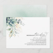 Bridesmaids Luncheon Succulents Brautparty Einladung (Vorne/Hinten)