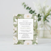 Bridesmaids Luncheon | Weiße Blume Blätter grün (Stehend Vorderseite)