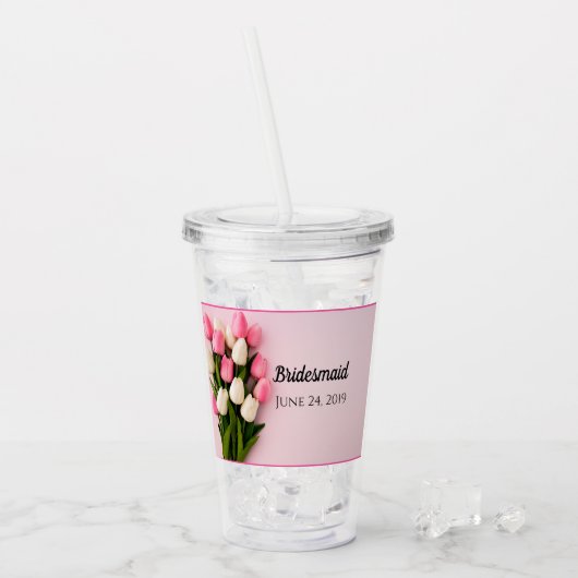 Bridesmaids Tulip Acrylic Tumbler Acryltrinkbecher (Vorderseite Ice)