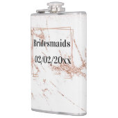 Bridesmaids Tumbler: Rose Gold Eleganz Flachmann (Links)