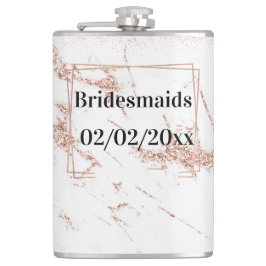 Bridesmaids Tumbler: Rose Gold Eleganz Flachmann
