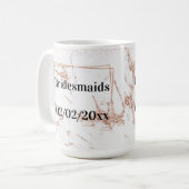 Bridesmaids Tumbler: Rose Gold Eleganz Kaffeetasse (Vorderseite Links)